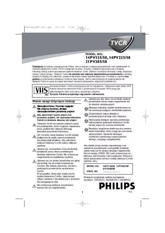 Mode d'emploi PHILIPS 14PV235