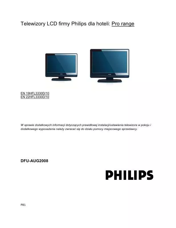 Mode d'emploi PHILIPS 19HFL3330D