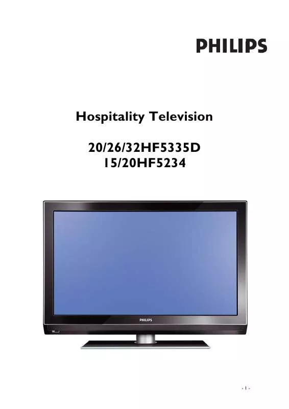 Mode d'emploi PHILIPS 20HF5335D