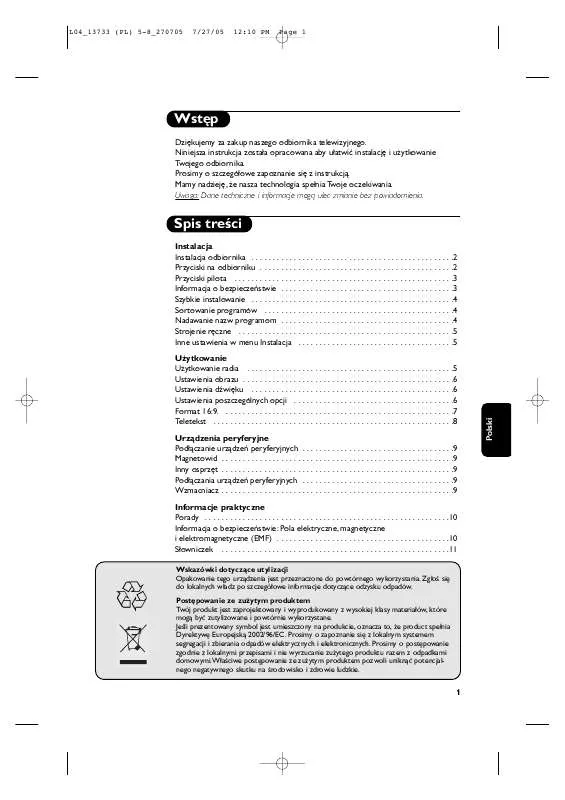 Mode d'emploi PHILIPS 21PT5518