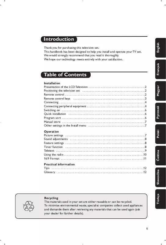 Mode d'emploi PHILIPS 23PF8946