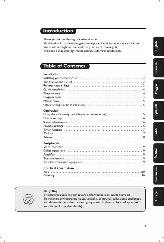 Mode d'emploi PHILIPS 28PT5007