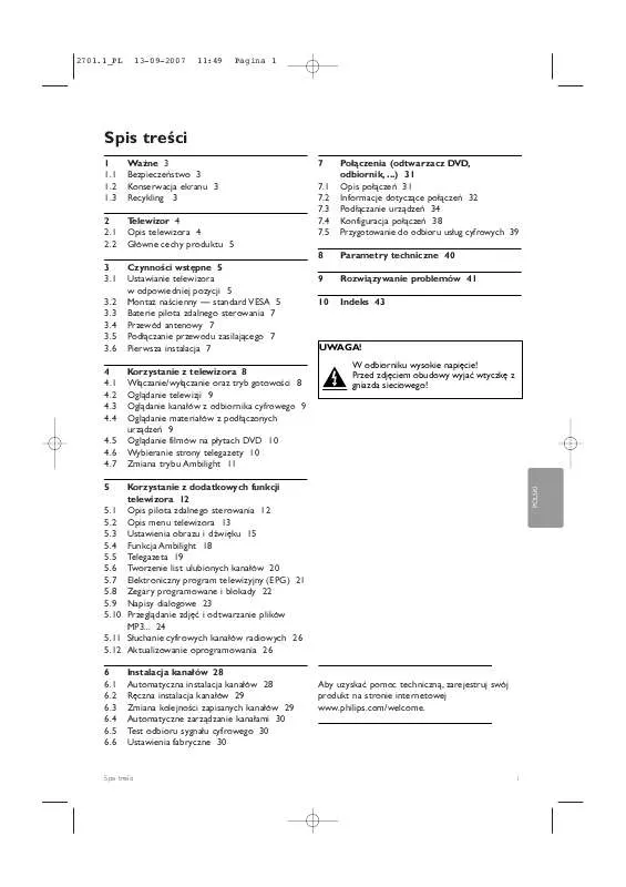 Mode d'emploi PHILIPS 37PFL9632D