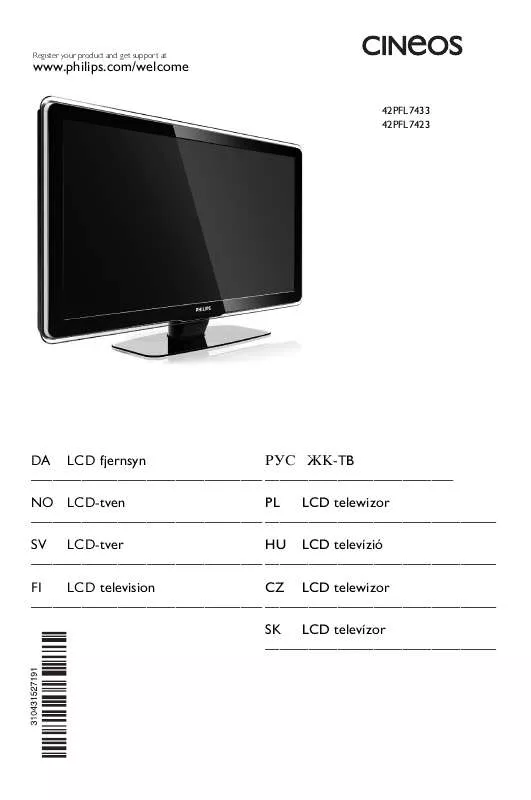 Mode d'emploi PHILIPS 42PFL7423H