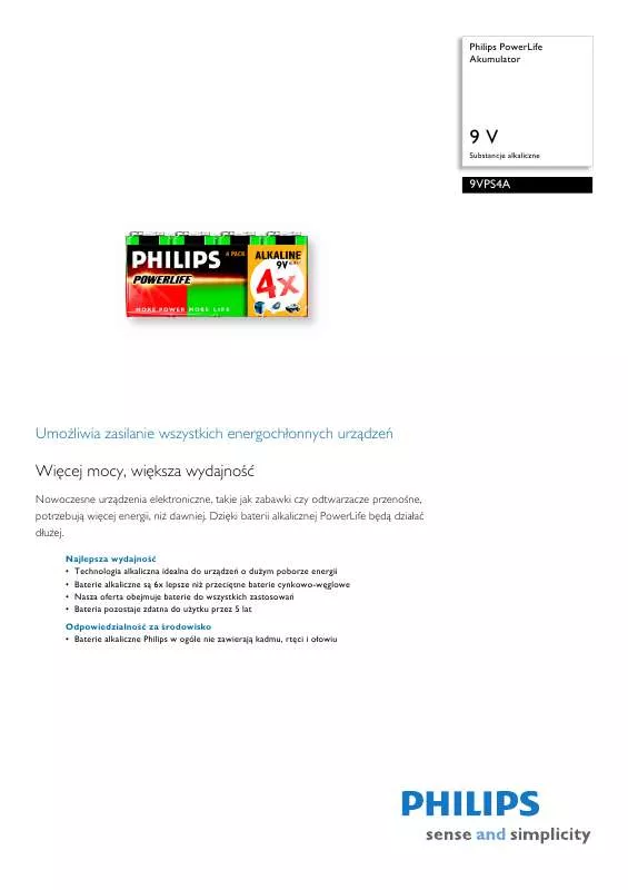 Mode d'emploi PHILIPS 9VPS4A