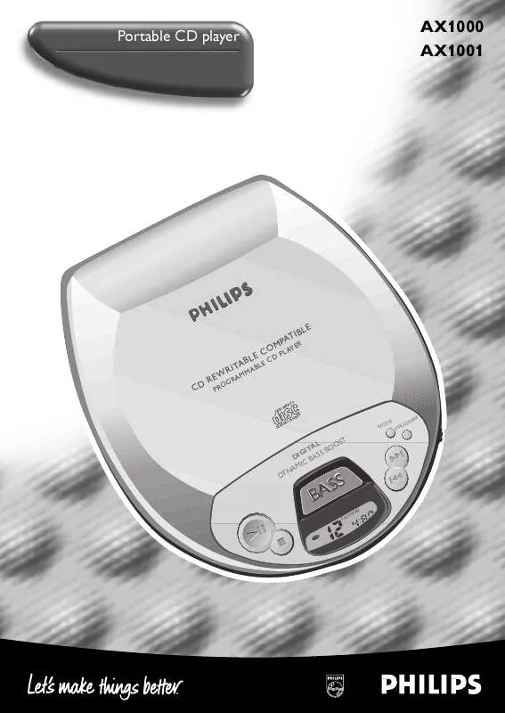 Mode d'emploi PHILIPS AX1000