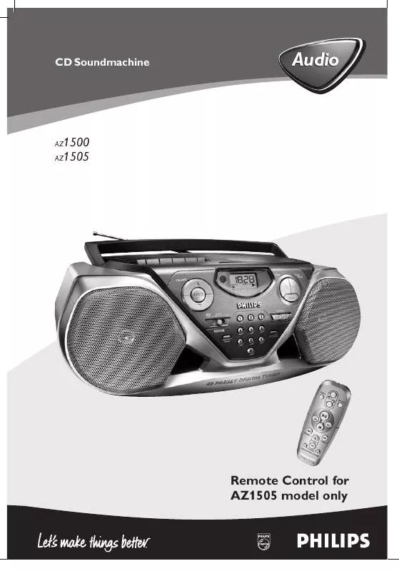 Mode d'emploi PHILIPS AZ1500/00C