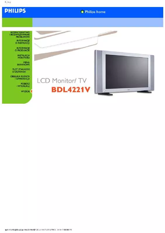 Mode d'emploi PHILIPS BDL4221M