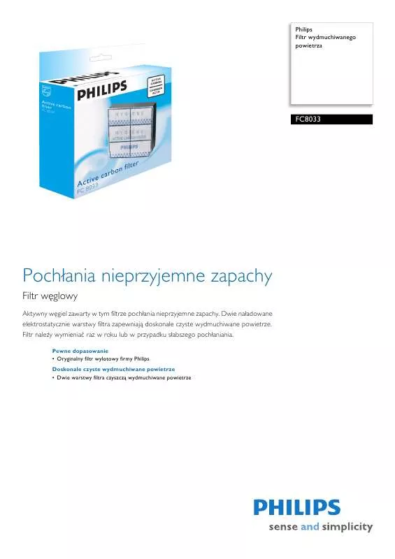 Mode d'emploi PHILIPS FC 8033