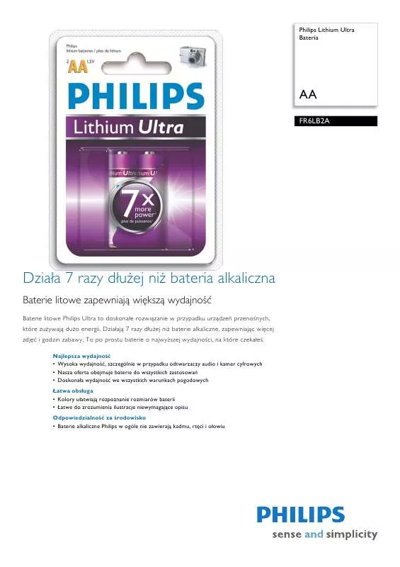 Mode d'emploi PHILIPS FR6LB2A