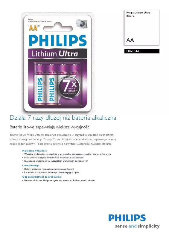 Mode d'emploi PHILIPS FR6LB4A