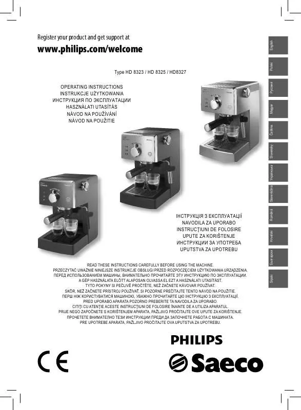 Mode d'emploi PHILIPS HD8327