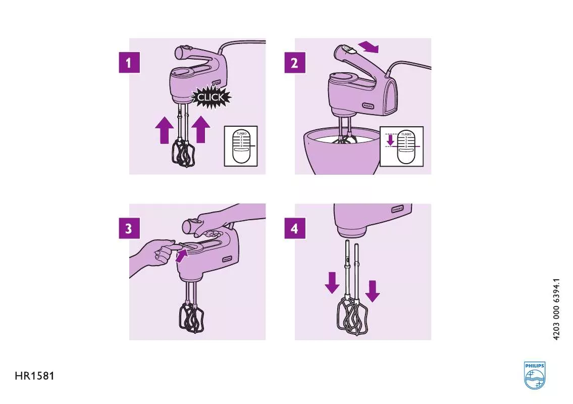 Mode d'emploi PHILIPS HR 1581