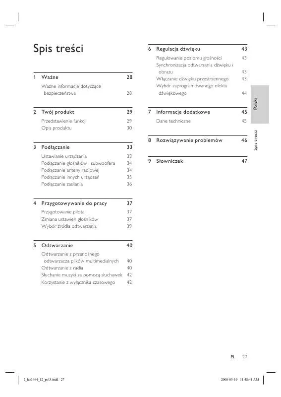 Mode d'emploi PHILIPS HTR3464