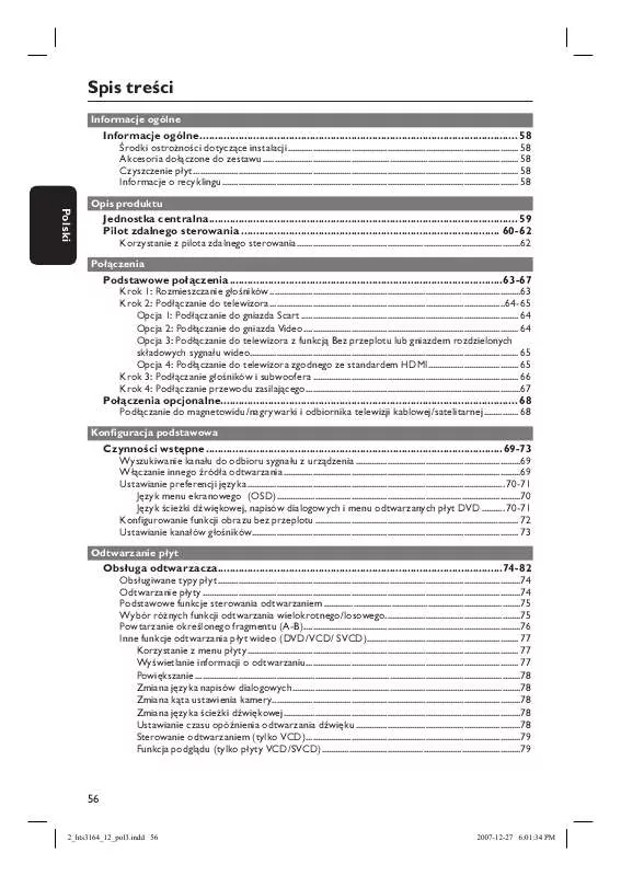 Mode d'emploi PHILIPS HTS3164