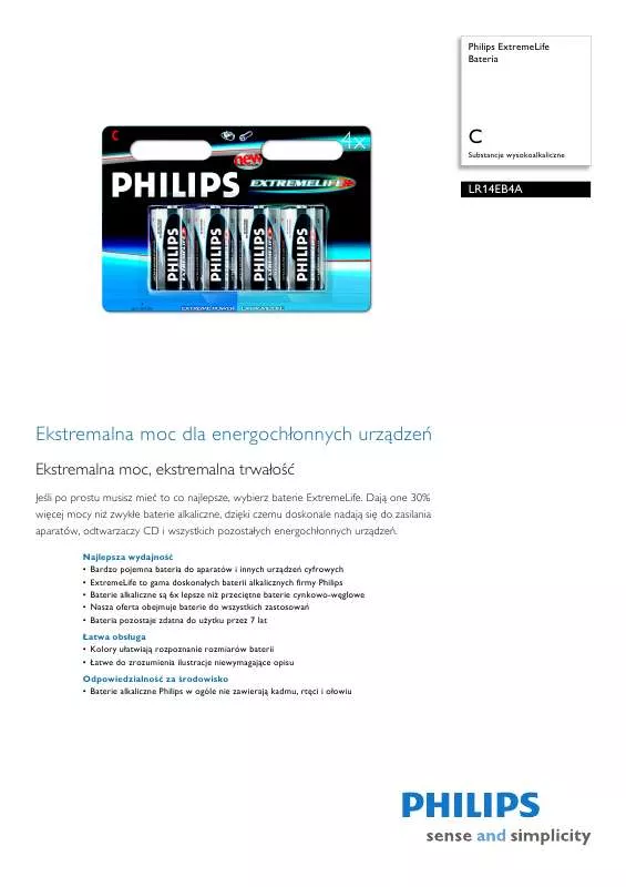 Mode d'emploi PHILIPS LR14EB4A