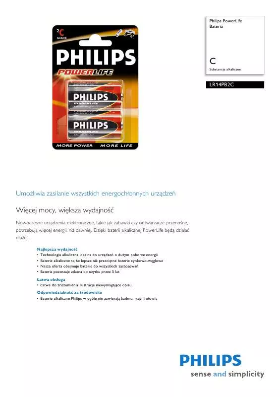 Mode d'emploi PHILIPS LR14PB2C