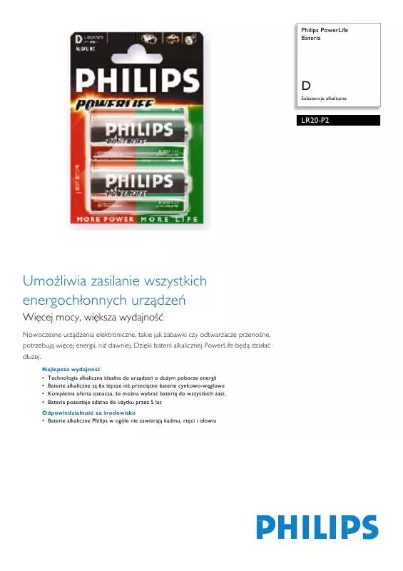 Mode d'emploi PHILIPS LR20-P2