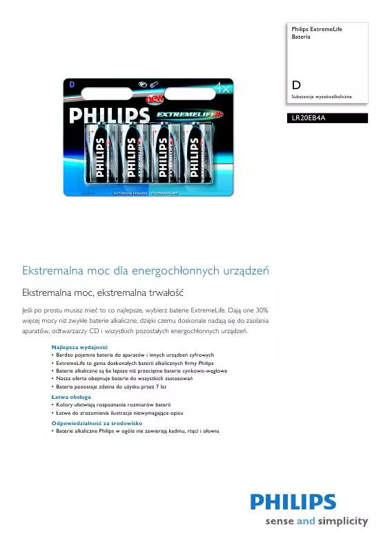 Mode d'emploi PHILIPS LR20EB4A