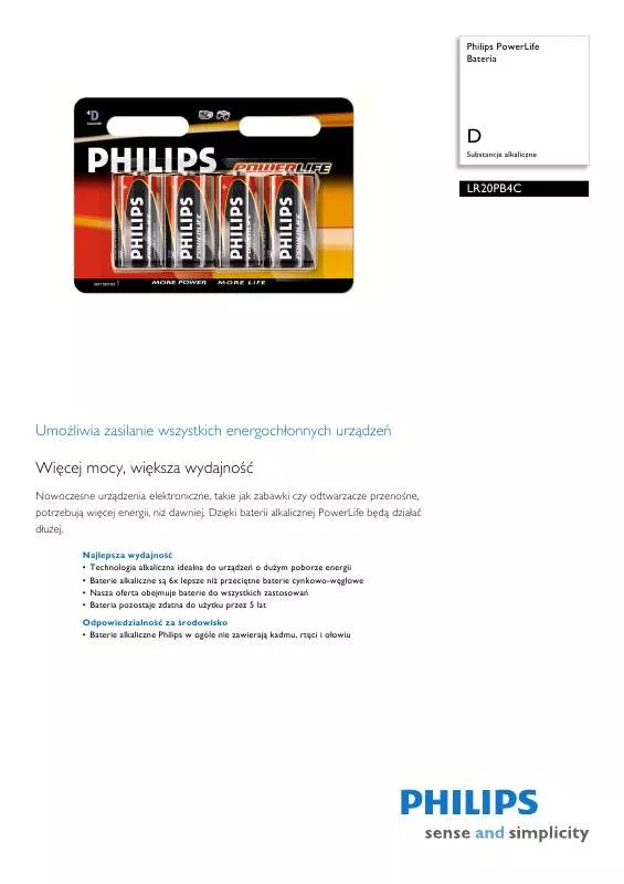 Mode d'emploi PHILIPS LR20PB4C