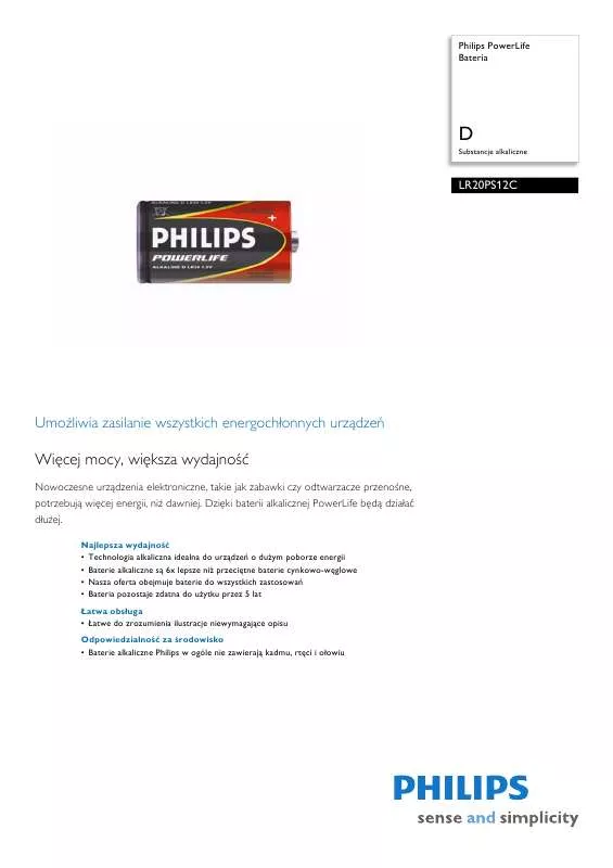 Mode d'emploi PHILIPS LR20PS12C