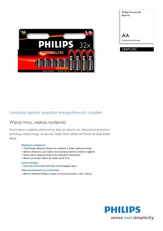 Mode d'emploi PHILIPS LR6PC32C