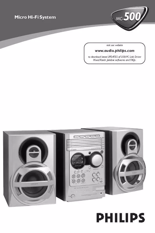 Mode d'emploi PHILIPS MC-500