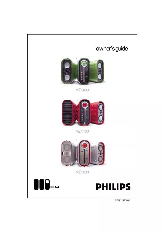 Mode d'emploi PHILIPS MZ1000