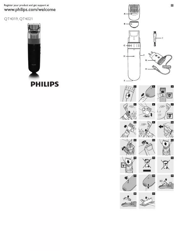 Mode d'emploi PHILIPS QT 4021