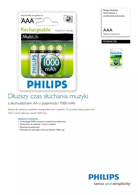 Mode d'emploi PHILIPS R03B4A100