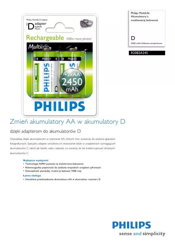 Mode d'emploi PHILIPS R20B2A245