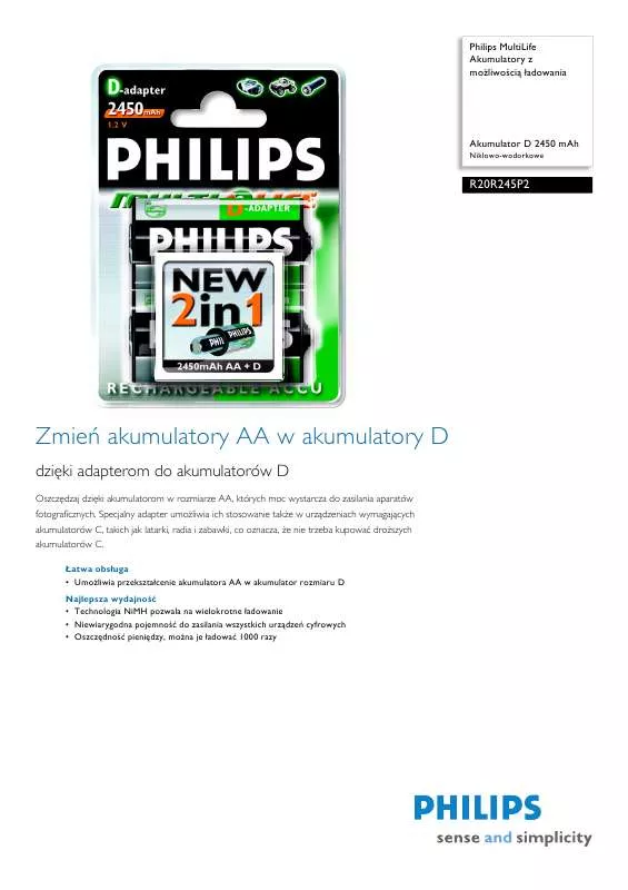 Mode d'emploi PHILIPS R20R245P2