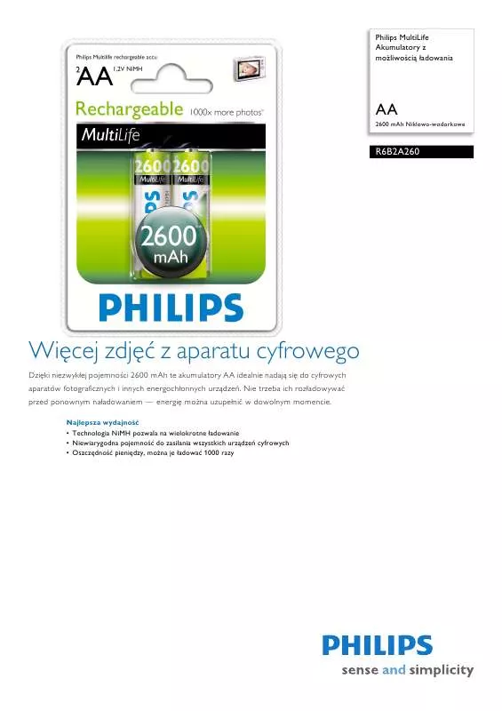 Mode d'emploi PHILIPS R6B2A260