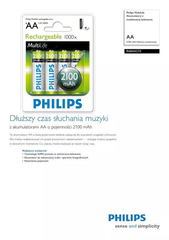 Mode d'emploi PHILIPS R6B4A210