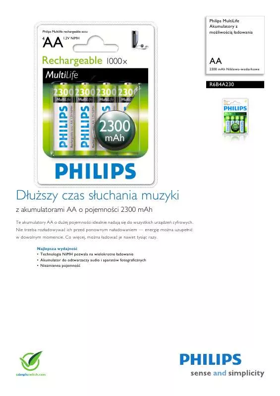 Mode d'emploi PHILIPS R6B4A230