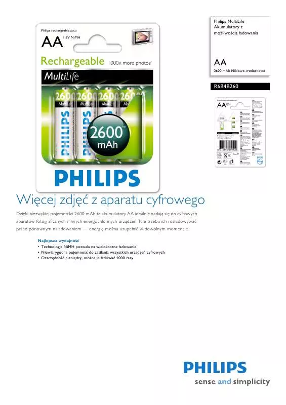 Mode d'emploi PHILIPS R6B4B260