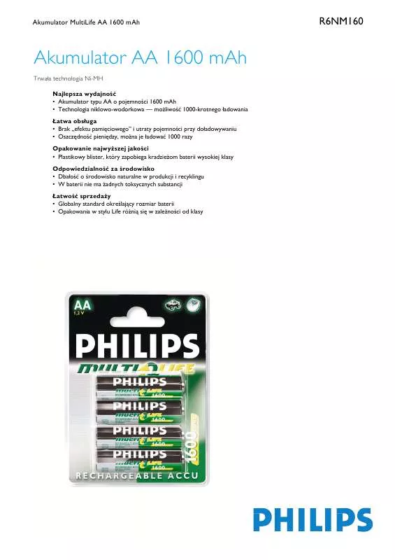 Mode d'emploi PHILIPS R6NM160