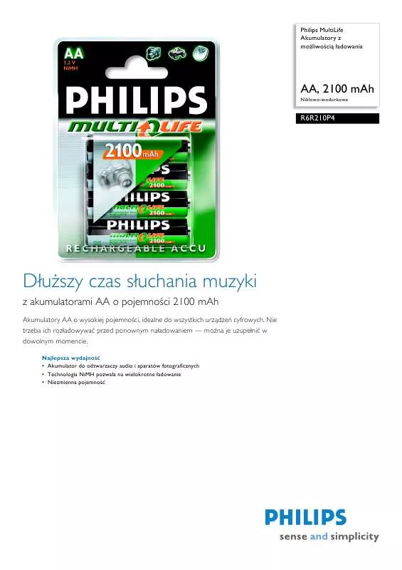 Mode d'emploi PHILIPS R6R210P4