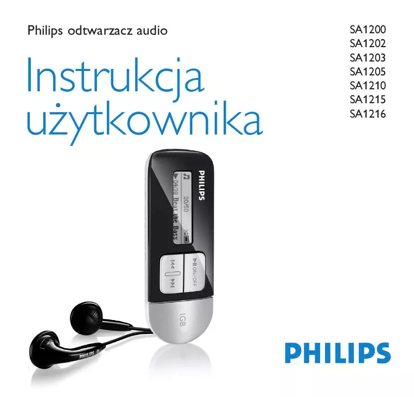 Mode d'emploi PHILIPS SA1200