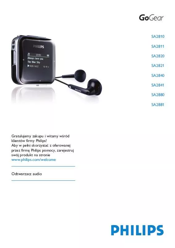 Mode d'emploi PHILIPS SA2820