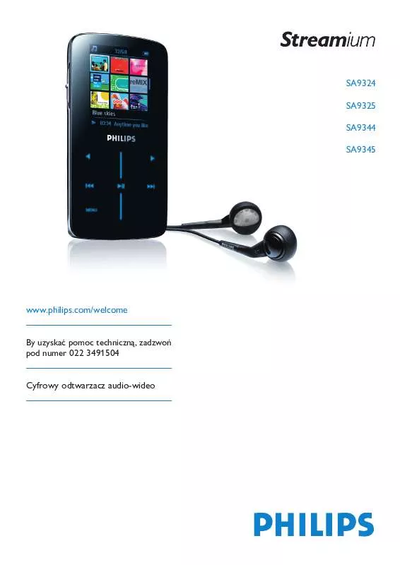 Mode d'emploi PHILIPS SA9325