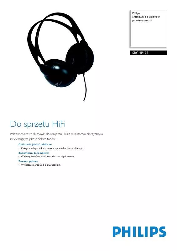 Mode d'emploi PHILIPS SBCHP195