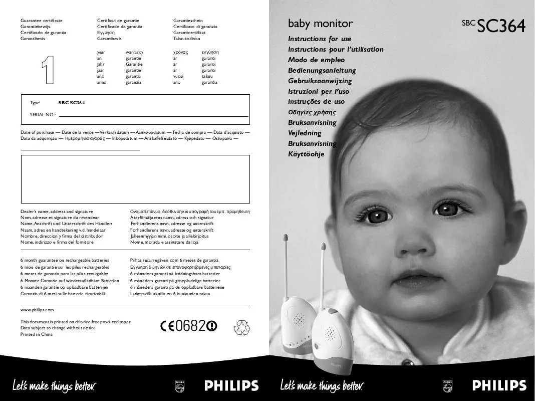 Mode d'emploi PHILIPS SBCSC364/00H