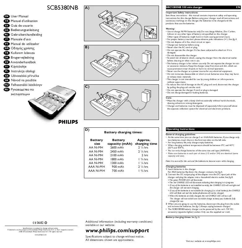 Mode d'emploi PHILIPS SCB5380NB