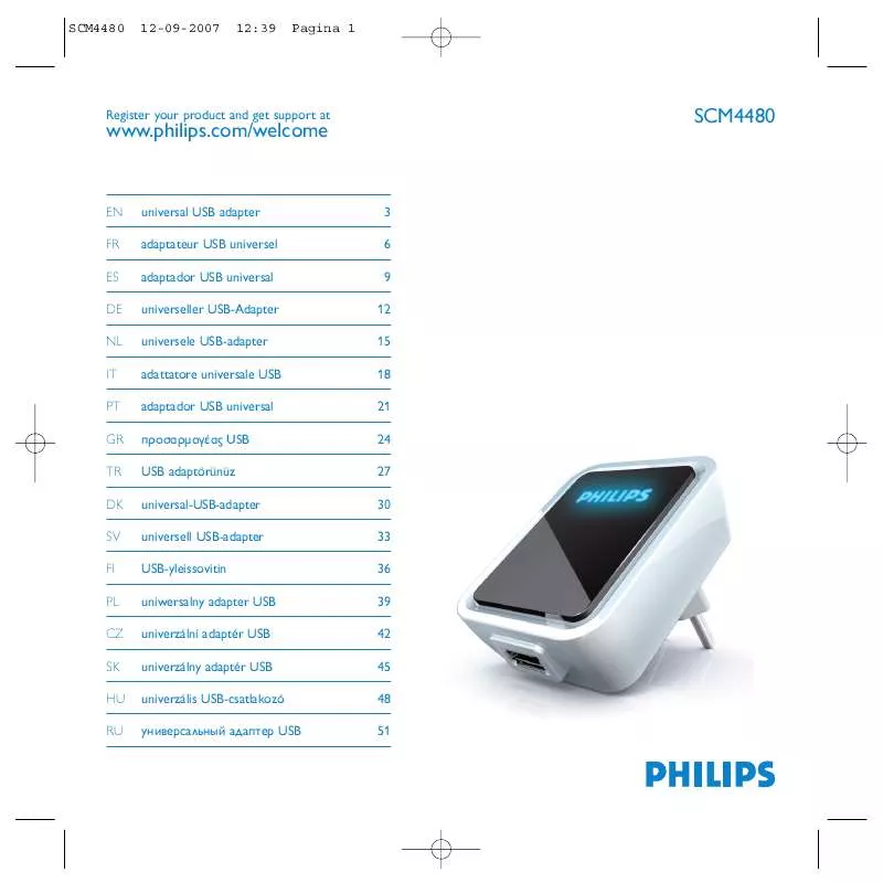 Mode d'emploi PHILIPS SCM4480