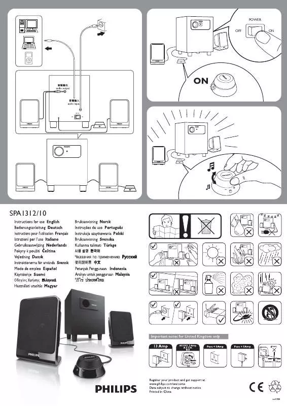 Mode d'emploi PHILIPS SPA 1312