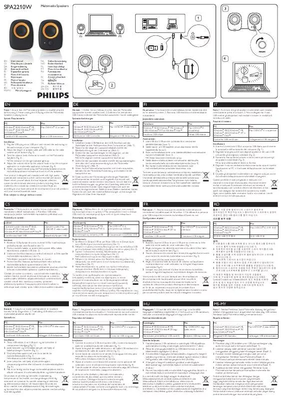 Mode d'emploi PHILIPS SPA 2210W