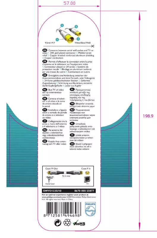 Mode d'emploi PHILIPS SWV3133S