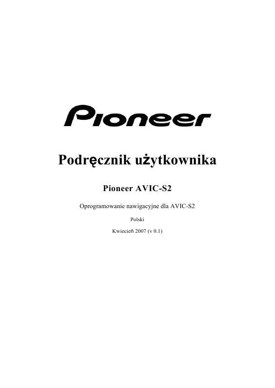 Mode d'emploi PIONEER AVIC-S2