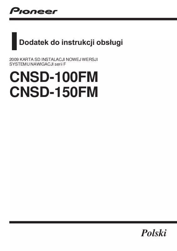 Mode d'emploi PIONEER CNSD-150FM